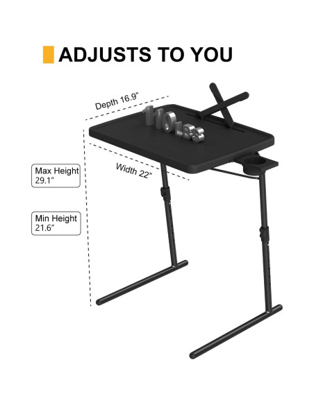 Mesa de bandeja de TV TRINEAR XL Pro 55.9x42.9cm Plegable
