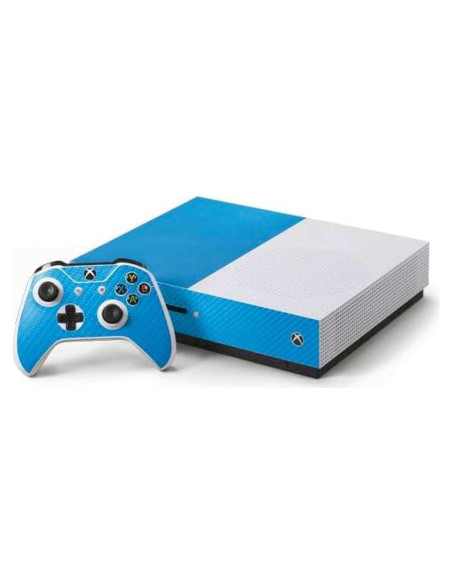 Calcomanía Skinit para Xbox One S - Fibra de Carbono Azul Calcomanía Skinit para Xbox One S - Fibra de Carbono Azul