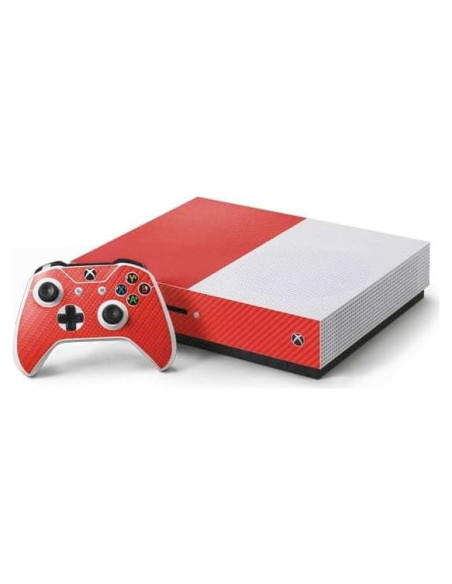 Skin de Juego Skinit para Xbox One S - Fibra de Carbono Roja