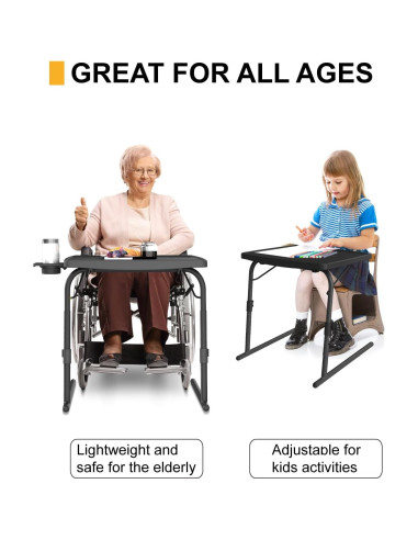 Mesa de bandeja de TV TRINEAR XL Pro 55.9x42.9cm Plegable