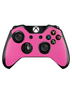Calcomanía Skinit para Controlador Xbox One - Fibra Carbono Rosa
