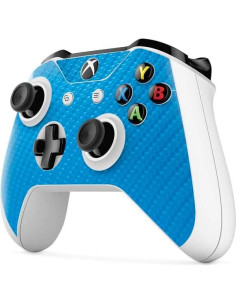 Piel Skinit para Controlador Xbox One S Fibra Carbono Azul 2