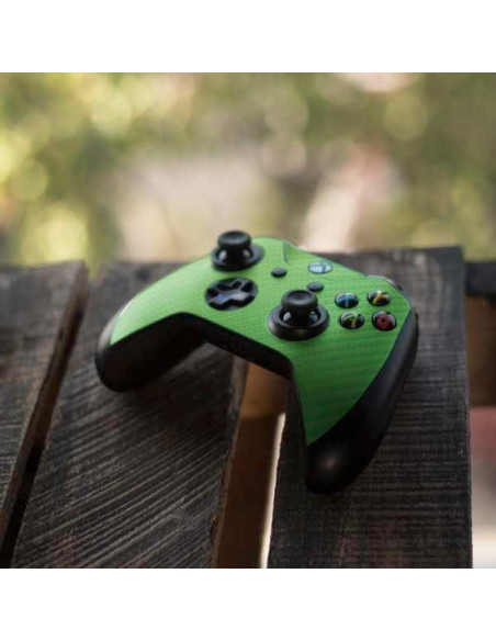 Calcomanía Skinit para Controlador Xbox One S - Fibra Carbono Verde Calcomanía Skinit para Controlador Xbox One S - Fibra Carbono Verde