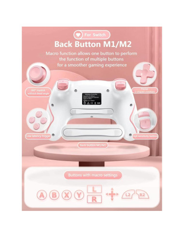 Controlador Inalámbrico Matbip SW02 Rosa para Switch