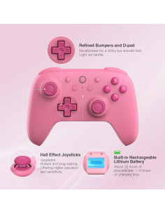 Controlador Bluetooth 8Bitdo Ultimate 2C para Switch Rosa 2