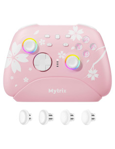 Controlador Pro Inalámbrico Mytrix Rosa Sakura con Base Carga