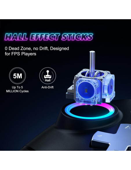 Controlador Inalámbrico Dinosoo RGB para PC y Switch