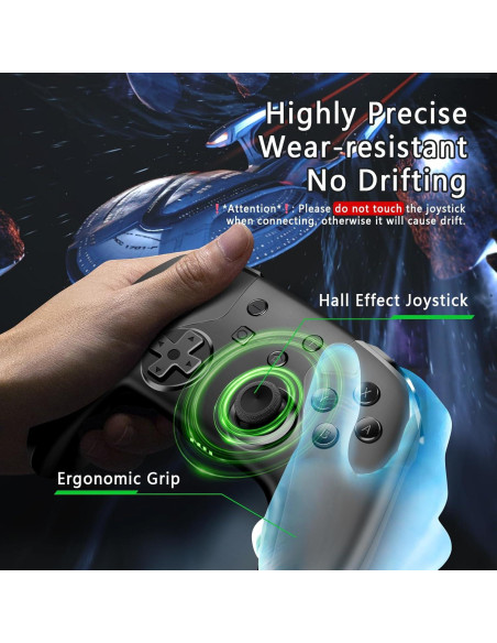 Controlador Inalámbrico AceGamer para Nintendo Switch - Negro