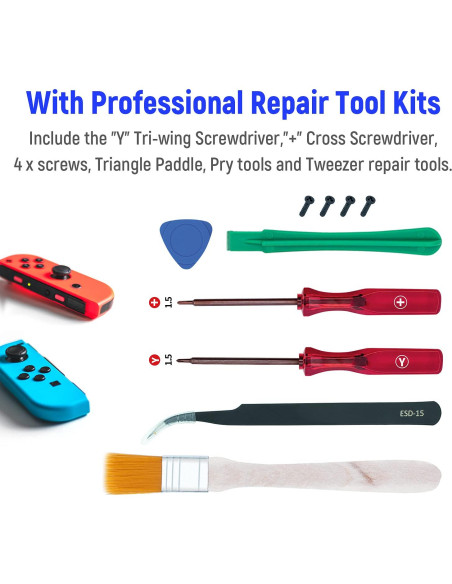 Kit de Reparación 18 en 1 Mcbazel para Joy-Con N-Switch Kit de Reparación 18 en 1 Mcbazel para Joy-Con N-Switch