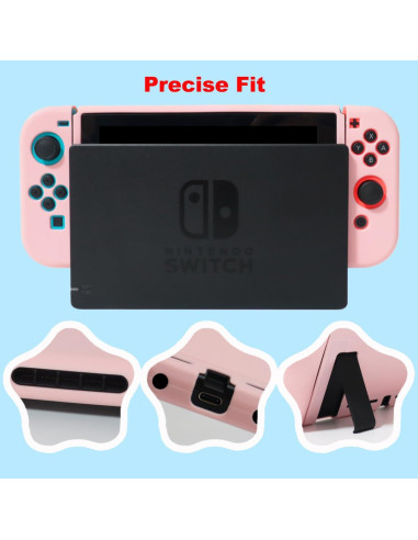 Kit Accesorios Nintendo Switch KimmiDirect Estuche Rosa