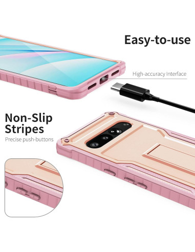 Funda ExoGuard Rosa para Google Pixel 7 Pro - Protección Impactos
