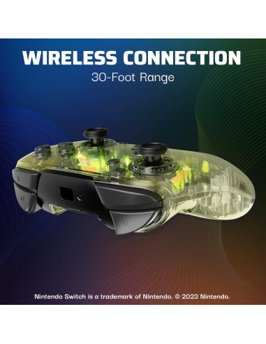 Controlador Inalámbrico Nintendo Switch Afterglow RGB LED