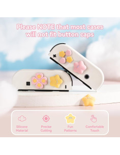 Tapa de Botones ABXY WISHAVEN para Nintendo Switch - Estrella 2