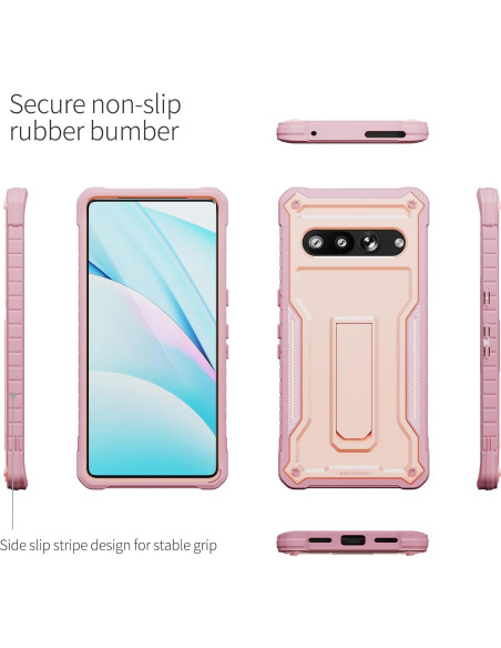 Funda ExoGuard Rosa para Google Pixel 7 Pro - Protección Impactos