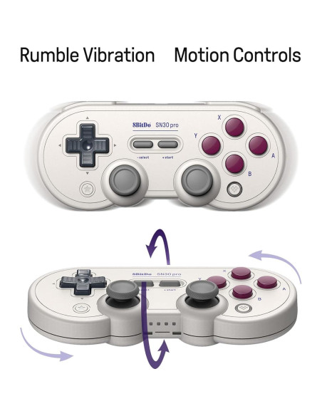 Controlador Inalámbrico 8Bitdo SN30 Pro Bluetooth Gris