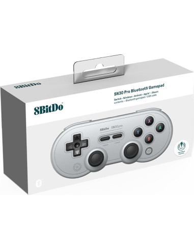 Controlador Inalámbrico 8Bitdo SN30 Pro Bluetooth Gris