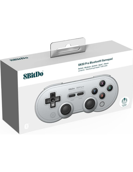 Controlador Inalámbrico 8Bitdo SN30 Pro Bluetooth Gris