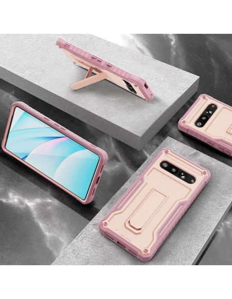 Funda ExoGuard Rosa para Google Pixel 7 Pro - Protección Impactos