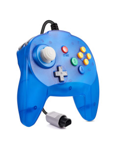 Controlador KIWITATA N64 Mejorado con Cable Azul Claro