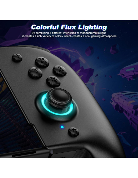 Controlador Inalámbrico LIFUFUTEE para Nintendo Switch Negro