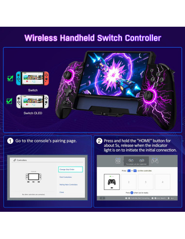 Controlador Inalámbrico LIFUFUTEE para Nintendo Switch OLED