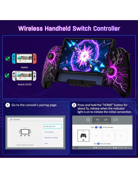 Controlador Inalámbrico LIFUFUTEE para Nintendo Switch OLED