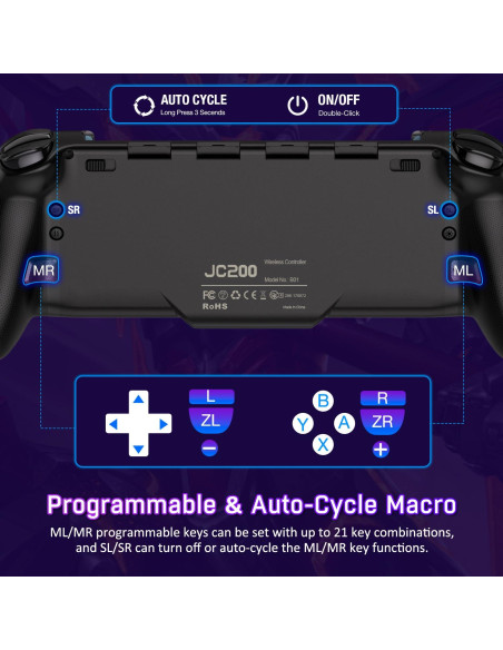 Controlador Inalámbrico LIFUFUTEE para Nintendo Switch OLED