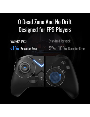 Controlador FLYDIGI Vader 4 Pro con joystick Hall y vibración
