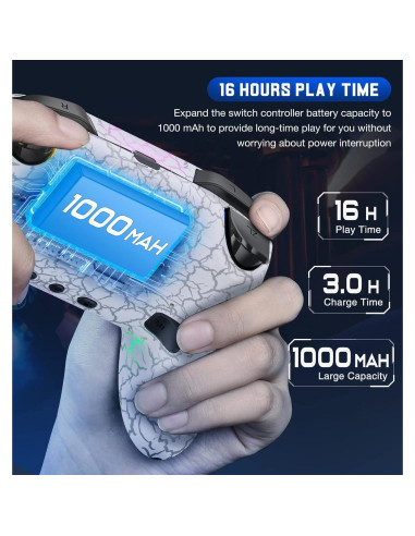 Controlador Inalámbrico Gammeefy para Nintendo Switch - LED 9 Colores