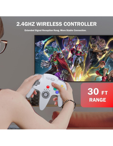 Controlador Inalámbrico N64 KIWITATA para Switch - 2 Pack