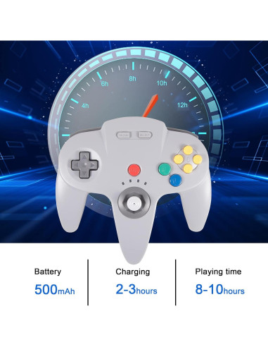 Controlador Inalámbrico N64 KIWITATA para Switch - 2 Pack