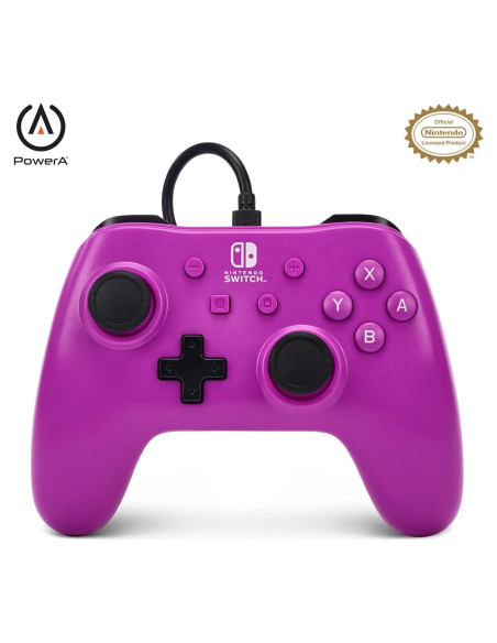 Controlador con cable PowerA para Nintendo Switch - Púrpura Uva