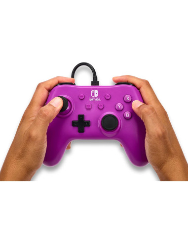 Controlador con cable PowerA para Nintendo Switch - Púrpura Uva