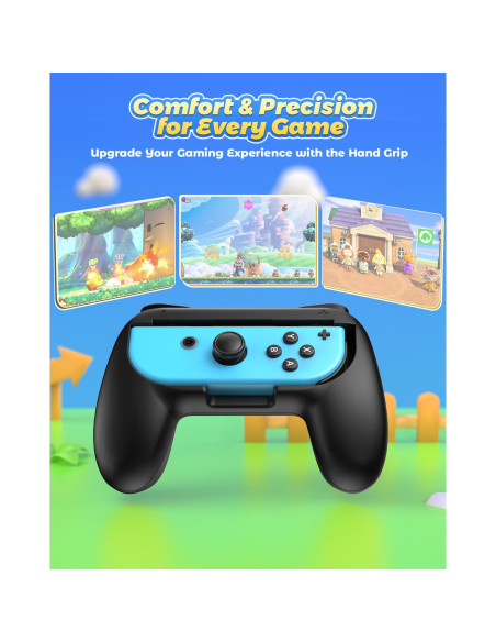 Empuñaduras Fyoung para Joy-Con de Switch - Negro (2 Pzs)