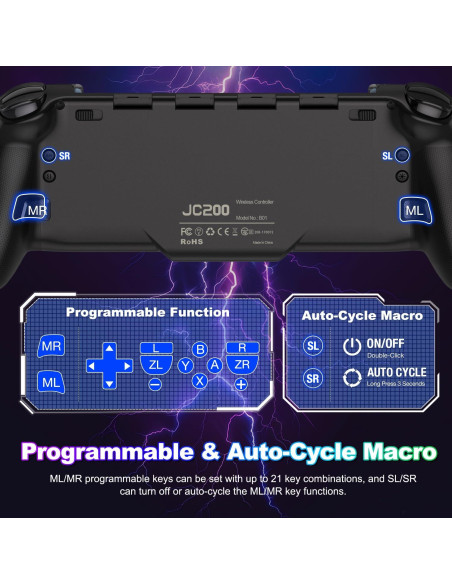 Controlador Nintendo Switch Joypad NinABXY Efecto Hall Ergonómico Controlador Nintendo Switch Joypad NinABXY Efecto Hall Ergonómico