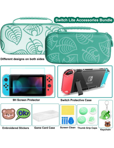 Kit de Accesorios para Nintendo Switch - Funda Verde