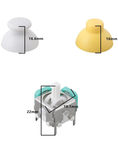 Joystick 3D SING F LTD para Nintendo GameCube 22x19mm