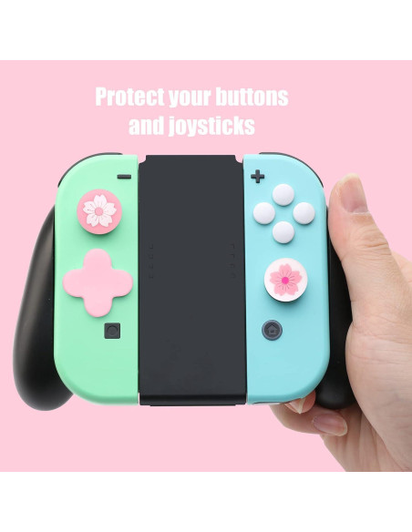 Agarres de Pulgar OLYGIVE para Nintendo Switch - Flor