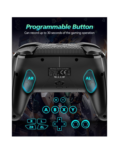 Controlador Inalámbrico GMBACK para Nintendo Switch y PC