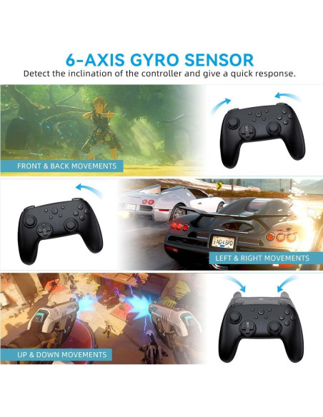 Controlador Inalámbrico ShanWan para Switch OLED, Turbo Ajustable