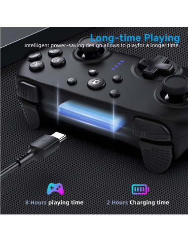 Controlador Inalámbrico ShanWan para Switch OLED, Turbo Ajustable