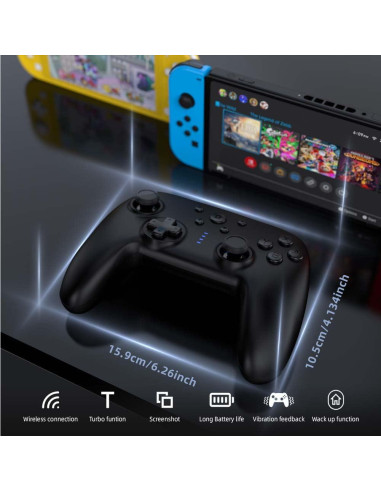 Controlador Inalámbrico ShanWan para Switch OLED, Turbo Ajustable