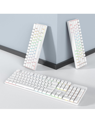Conjunto de Teclas PBT Blancas Owpkeenthy para Teclado Mecánico