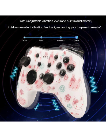 Controlador Inalámbrico SHUTTLECOCK para Switch y PC - Rosa