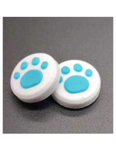 Tapa de agarre de joystick analógico Ambertown para Switch NS y Lite - Azul y Verde (2 Piezas) 2