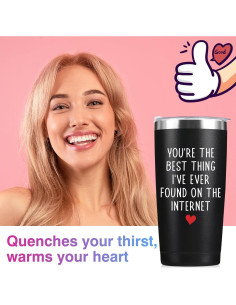 Taza Aislada 20oz WOELIVE Negra - Eres la Mejor Cosa 2