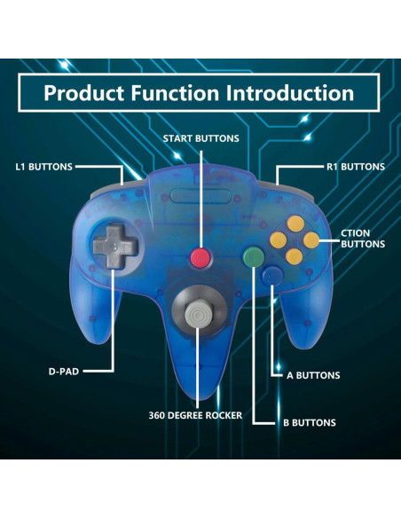 Controlador YYU Classic 64 para Nintendo 64 - 2 piezas Controlador YYU Classic 64 para Nintendo 64 - 2 piezas
