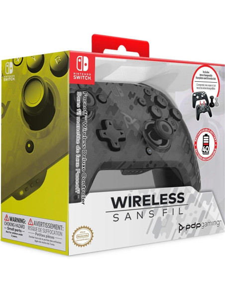 Controlador Inalámbrico PDP Gaming Faceoff Deluxe Camuflaje Negro