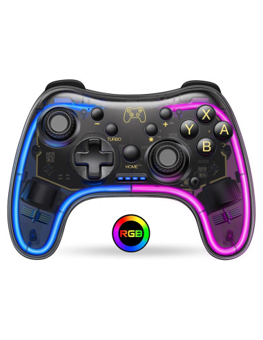 Controlador Pro Gammeefy para Switch con LED RGB y Turbo