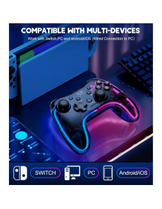 Controlador Pro Gammeefy para Switch con LED RGB y Turbo 2